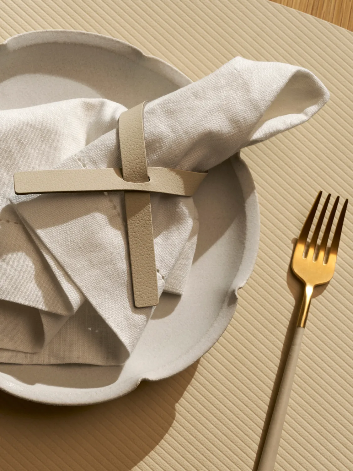 Set de table Corduroy curve L, Vanilla LIND DNA