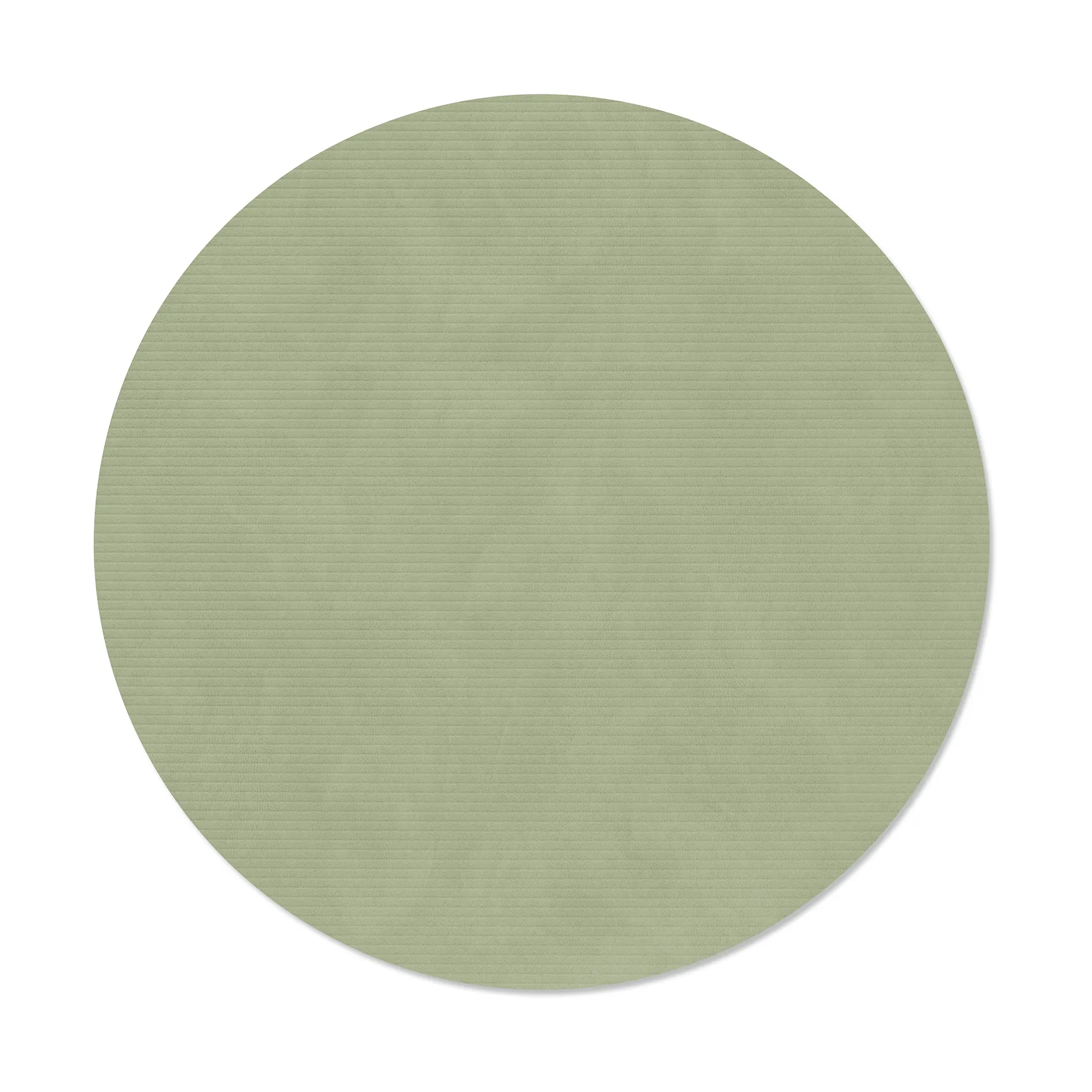 Set de table Corduroy, Olive green, circle, L LIND DNA