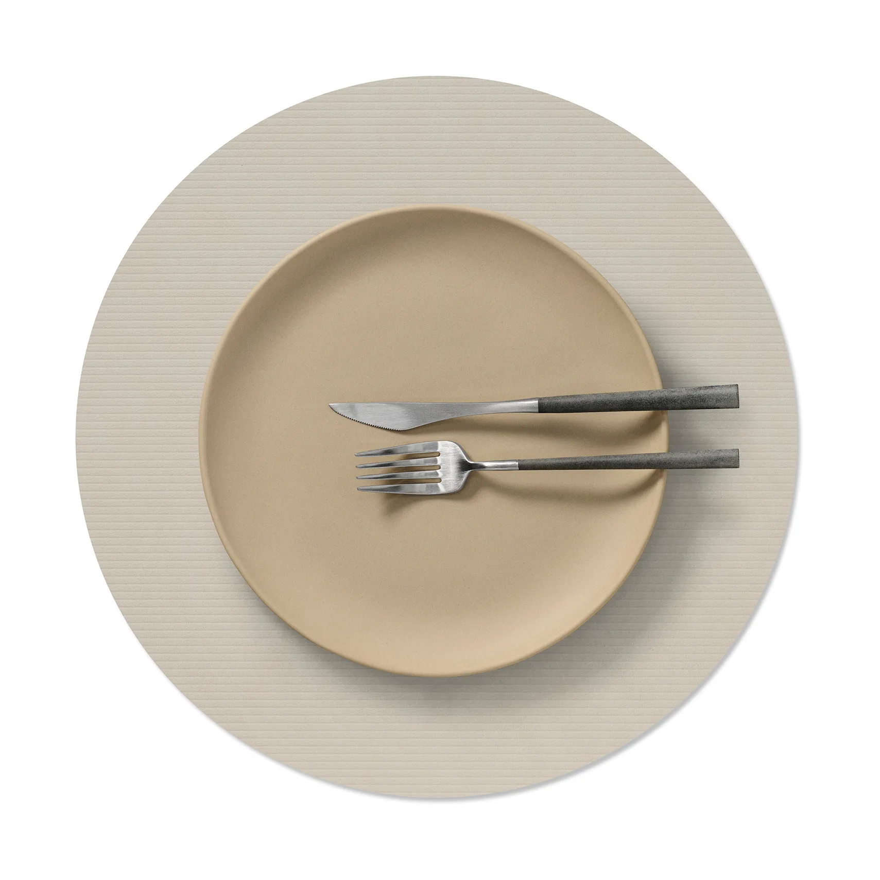Set de table Corduroy, Oyster white, circle, L LIND DNA