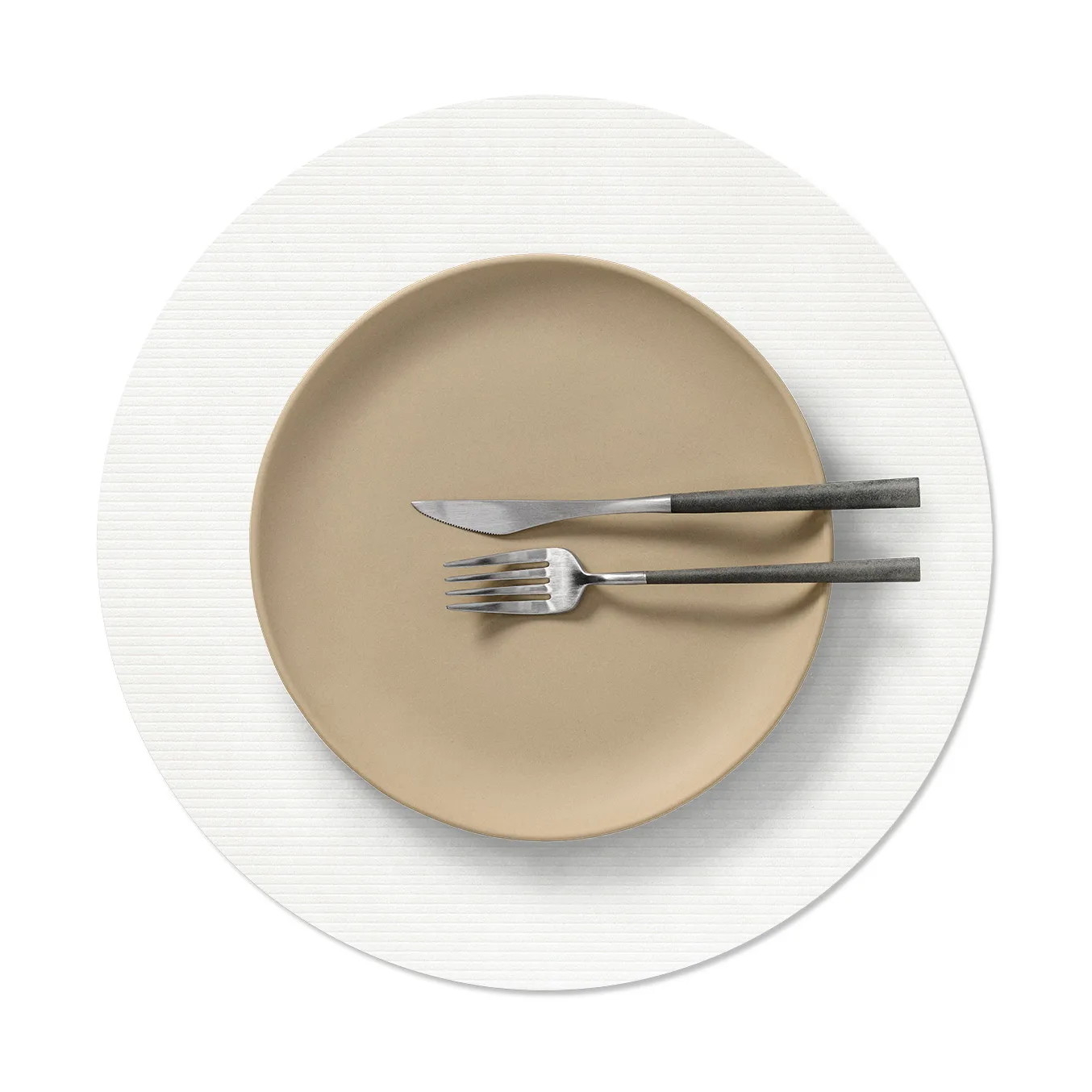 Set de table Corduroy, Pure white, circle, L LIND DNA
