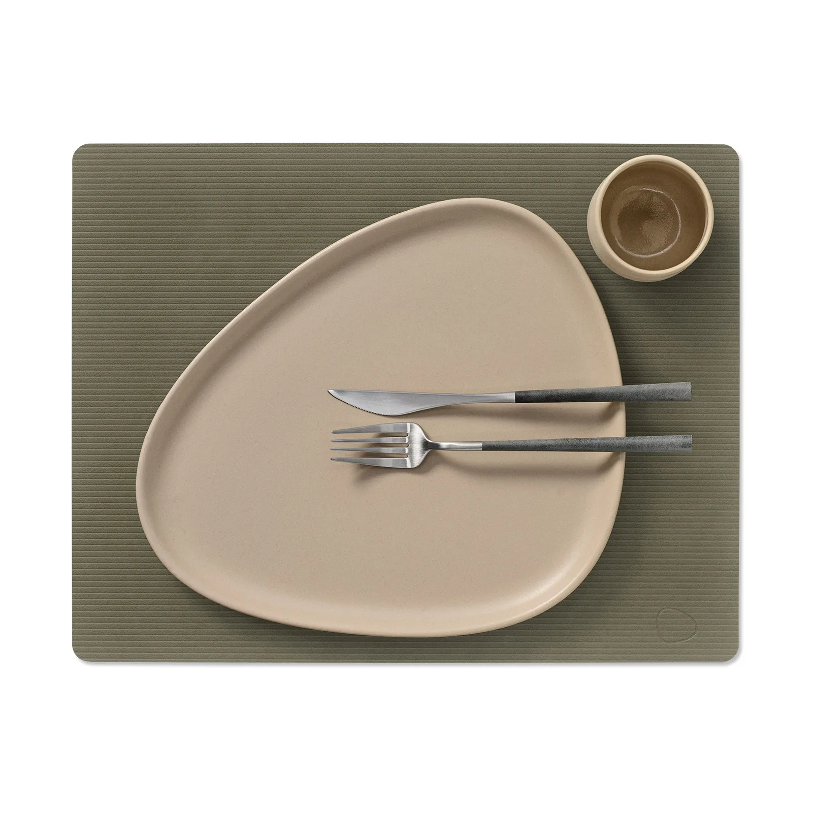 Set de table Corduroy square L, Army Green LIND DNA