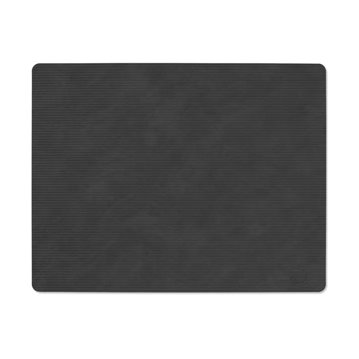 Set de table Corduroy square L - Black, 45x35 cm - LIND DNA
