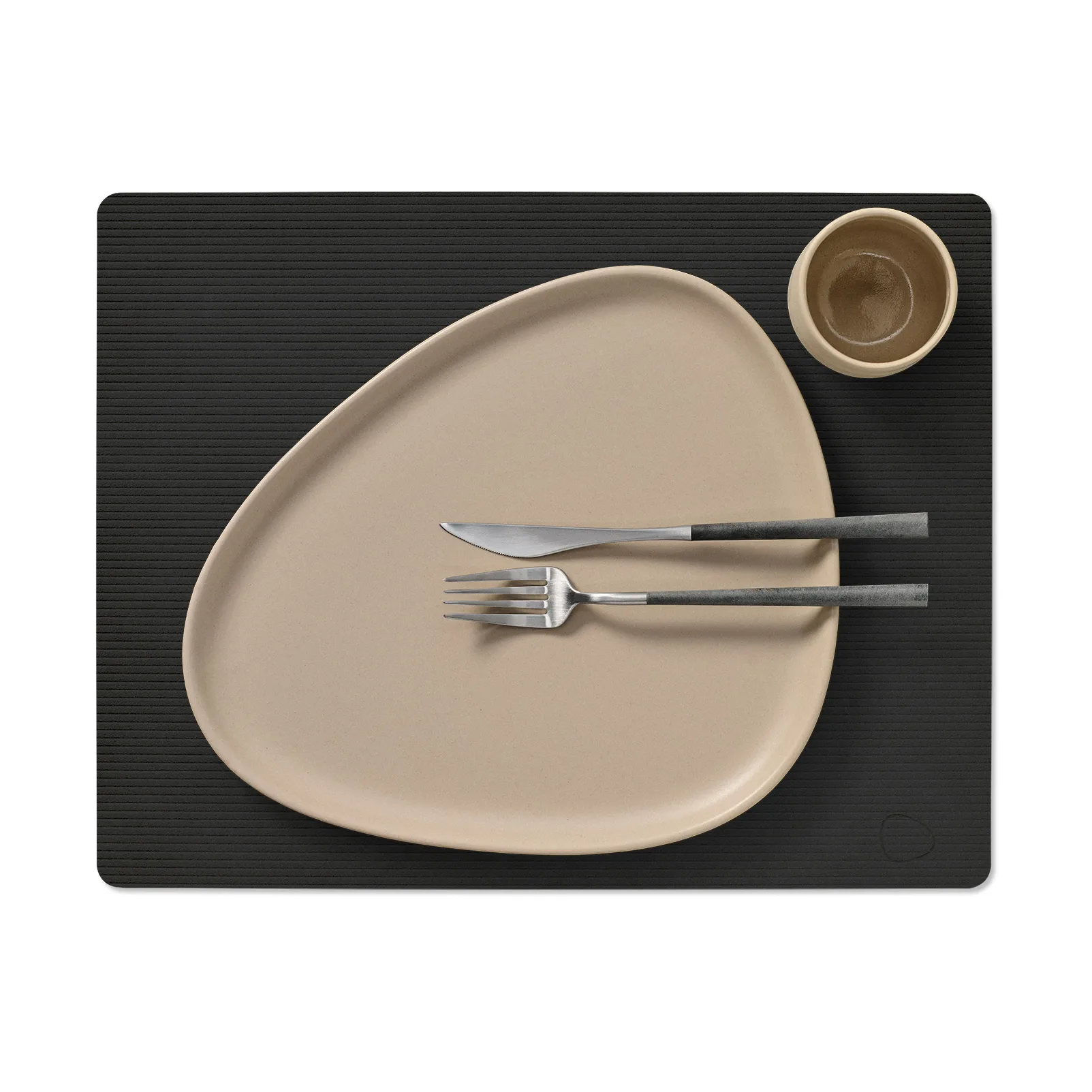 Set de table Corduroy square L, Black ink LIND DNA