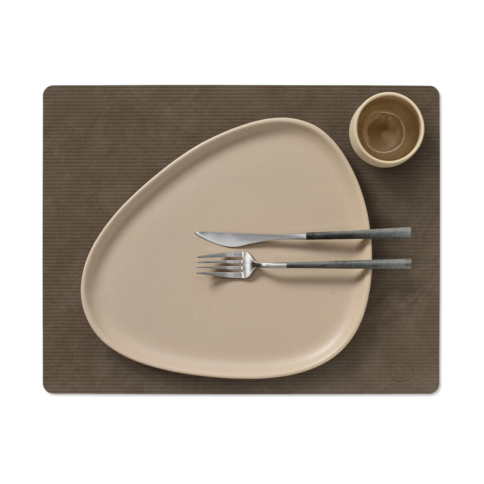 Set de table Corduroy square L, Caviar LIND DNA