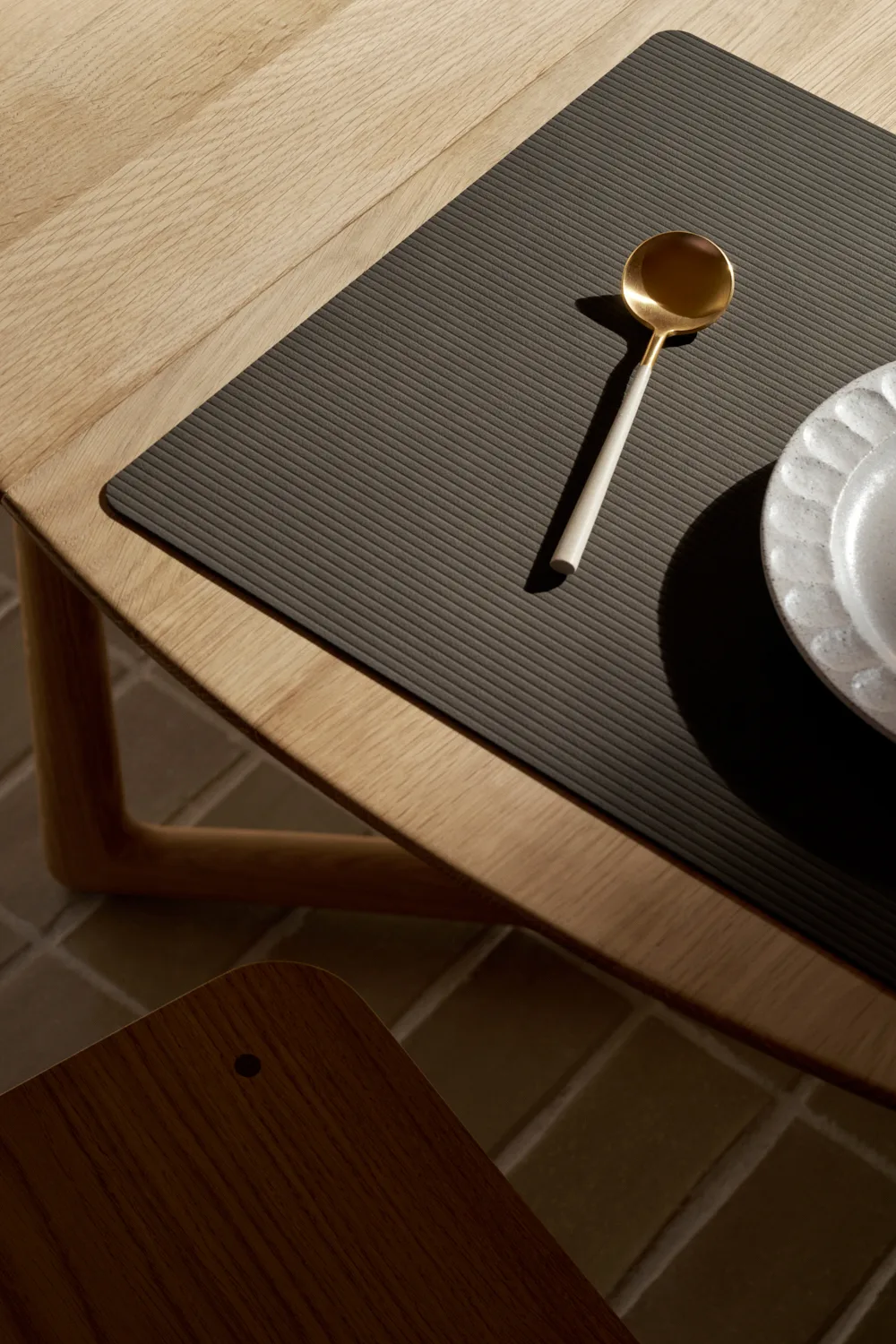 Set de table Corduroy square L, Caviar LIND DNA