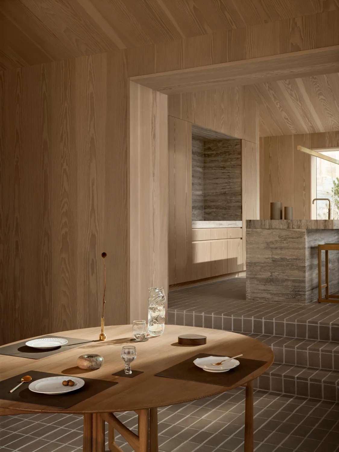 Set de table Corduroy square L, Caviar LIND DNA