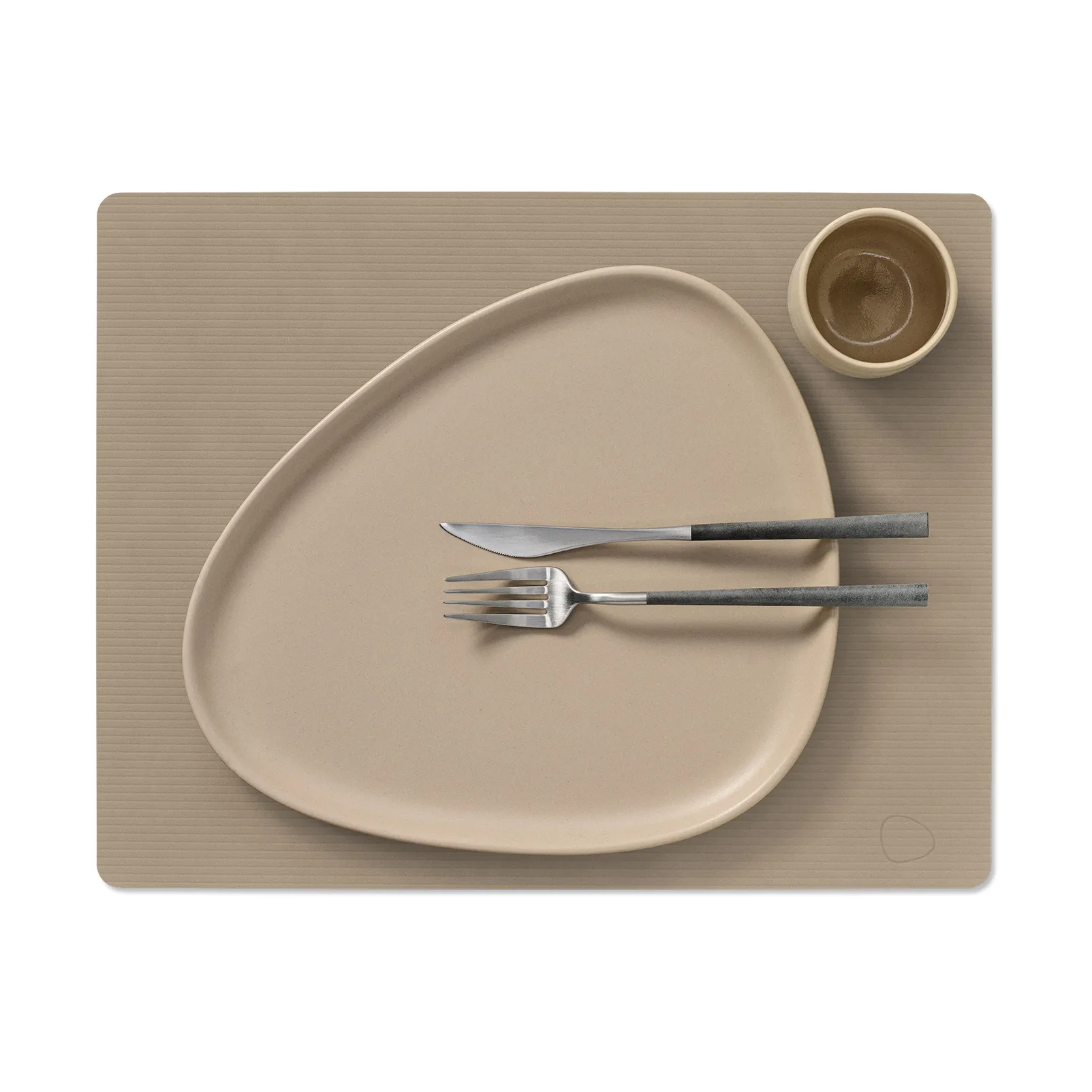 Set de table Corduroy square L, Clay Brown LIND DNA