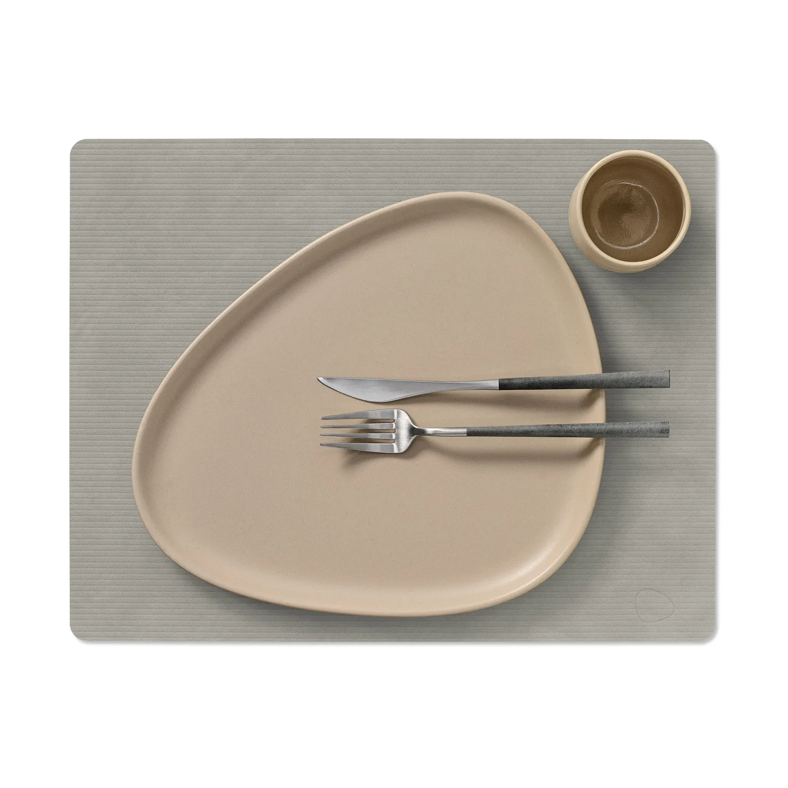 Set de table Corduroy square L, Light Grey LIND DNA