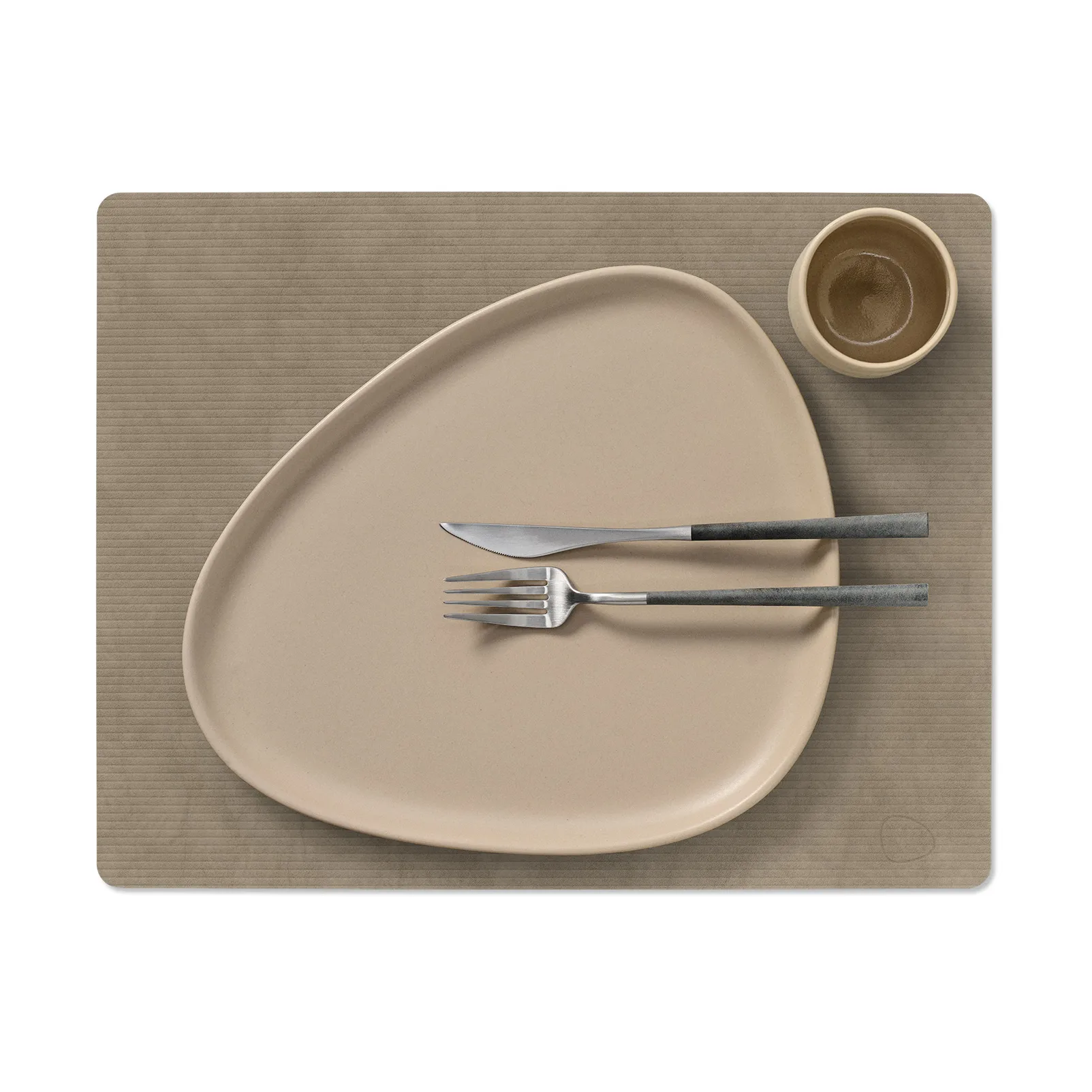 Set de table Corduroy square L, Nomad Grey LIND DNA