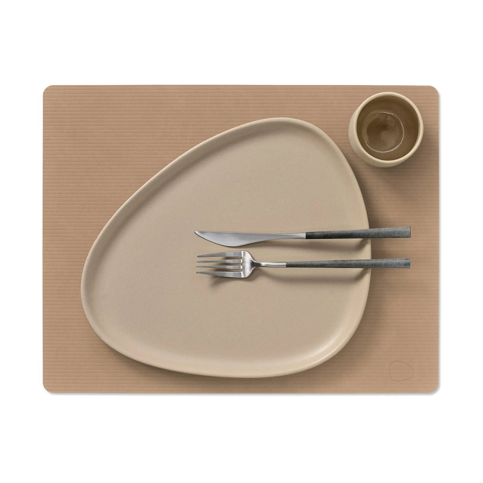 Set de table Corduroy square L, Nougat LIND DNA