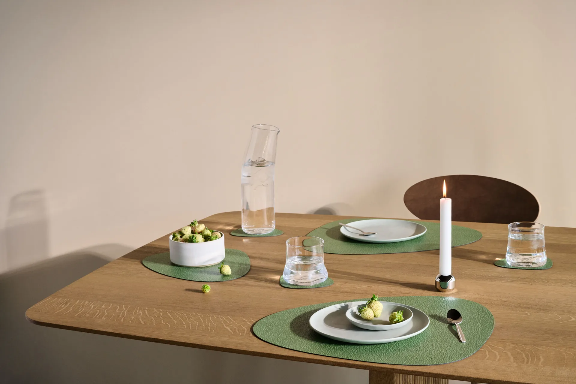 Set de table Hippo curve M, Vert forêt LIND DNA