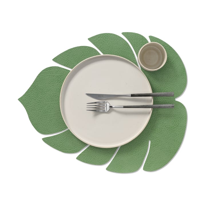 Set de table Monstera Leaf Hippo L, Forest green LIND DNA