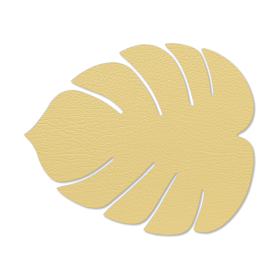 LIND DNA Set de table Monstera Leaf Hippo S Doré | Design Scandinave | Sets de table | Doré