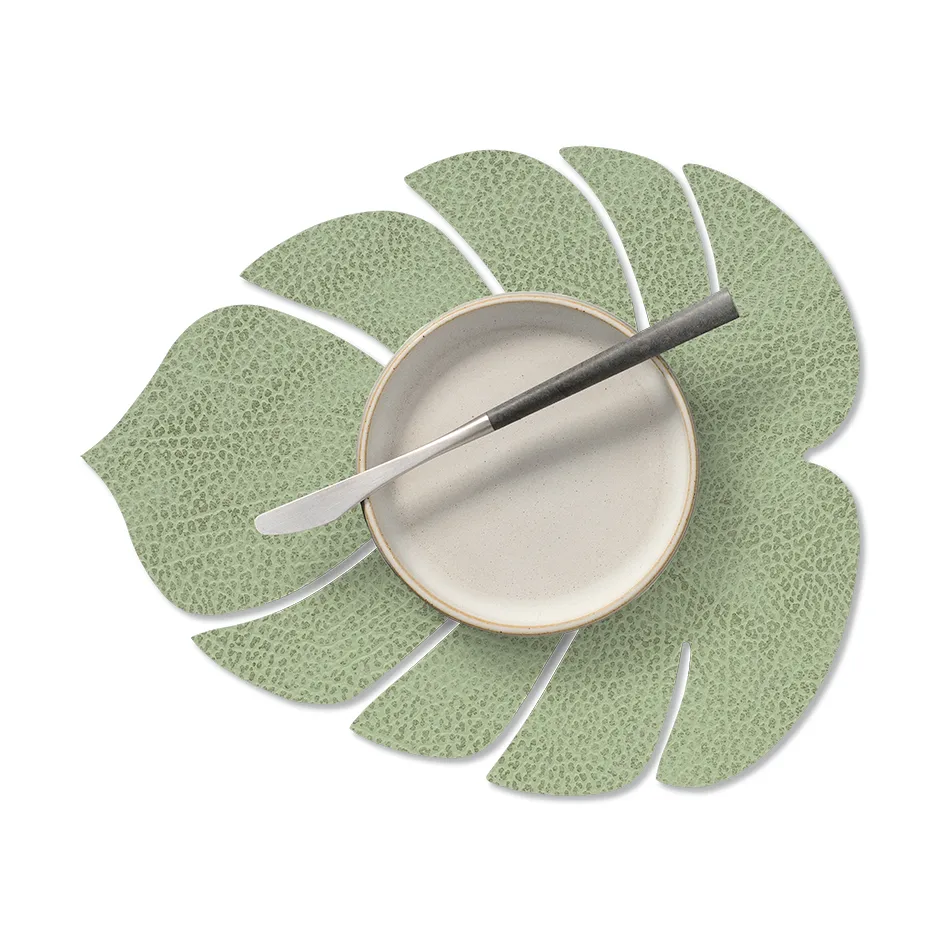 Set de table Monstera Leaf Hippo S, Vert olive LIND DNA