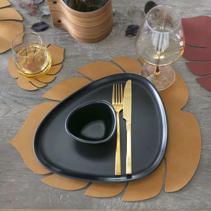 Set de table Monstera Leaf Nupo L - Burned curry - LIND DNA