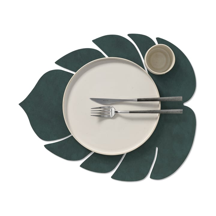 Set de table Monstera Leaf Nupo L, Vert foncé LIND DNA