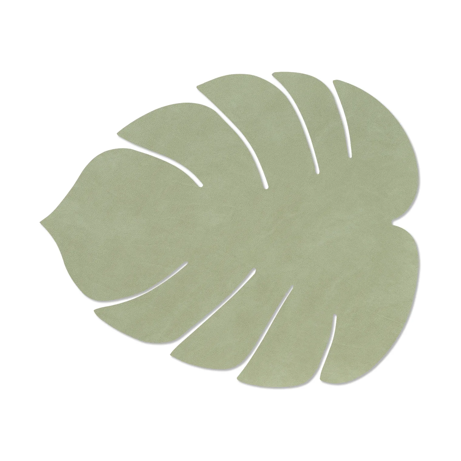 Set de table Monstera Leaf Nupo L, Vert olive LIND DNA