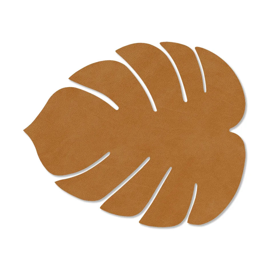 Set de table Monstera Leaf Nupo S, Burned curry LIND DNA