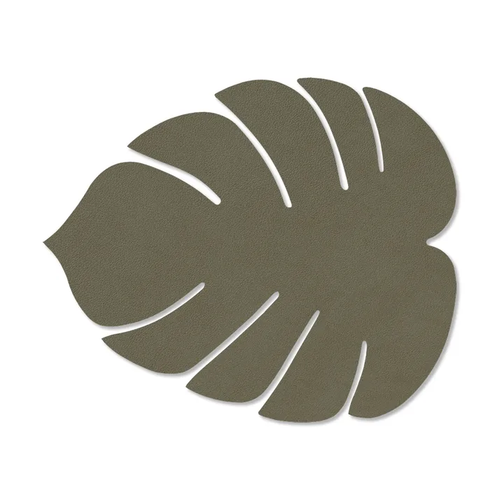 Set de table Monstera Leaf Nupo S - Vert armée, 26x22 cm - LIND DNA