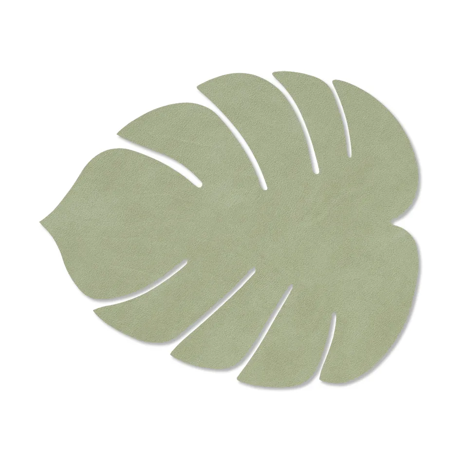 Set de table Monstera Leaf Nupo S, Vert olive LIND DNA