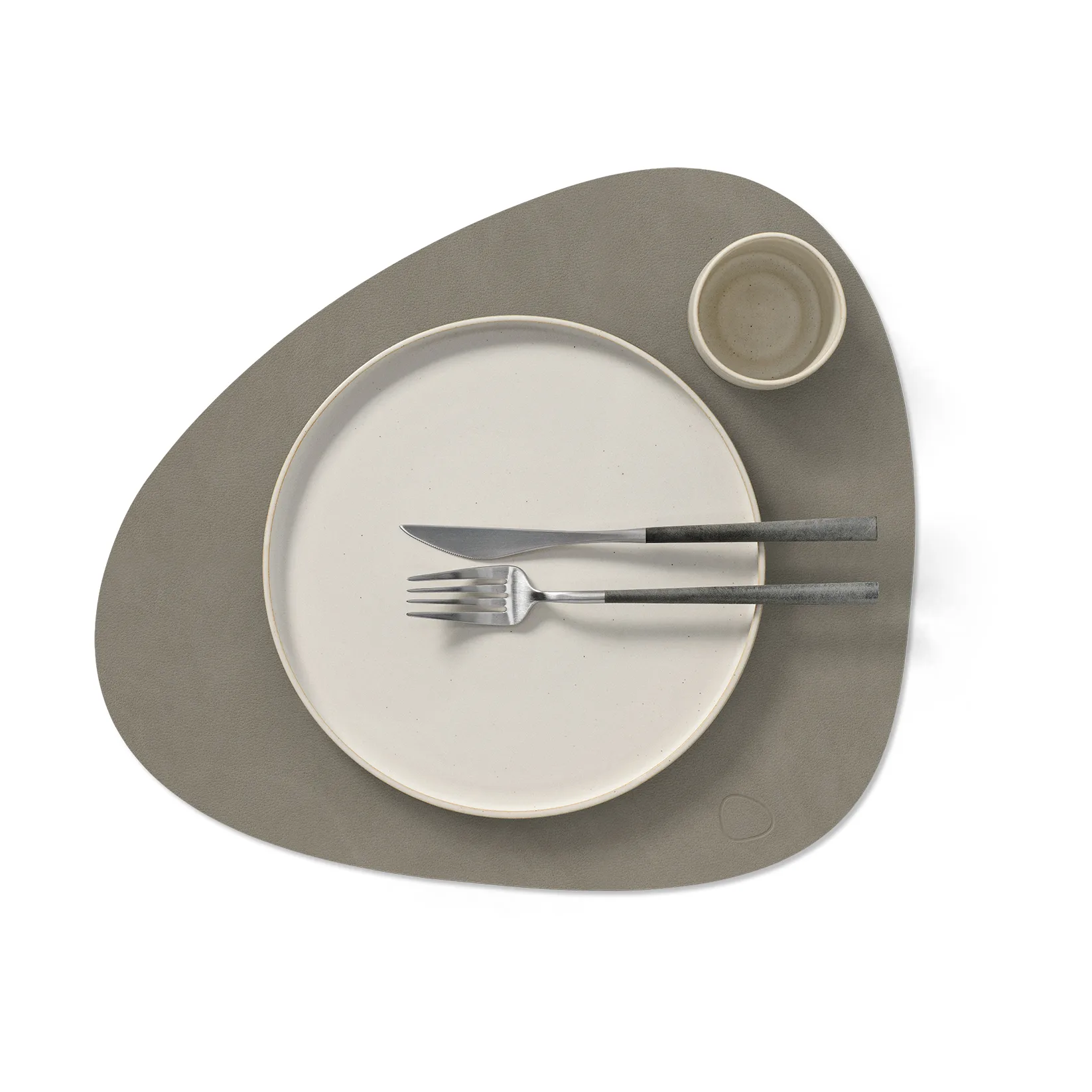 Set de table Nupo curve L, Flint grey LIND DNA