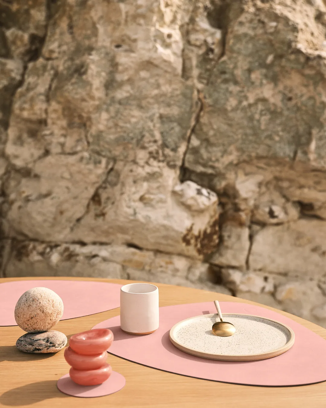 Set de table Nupo curve L, rose LIND DNA