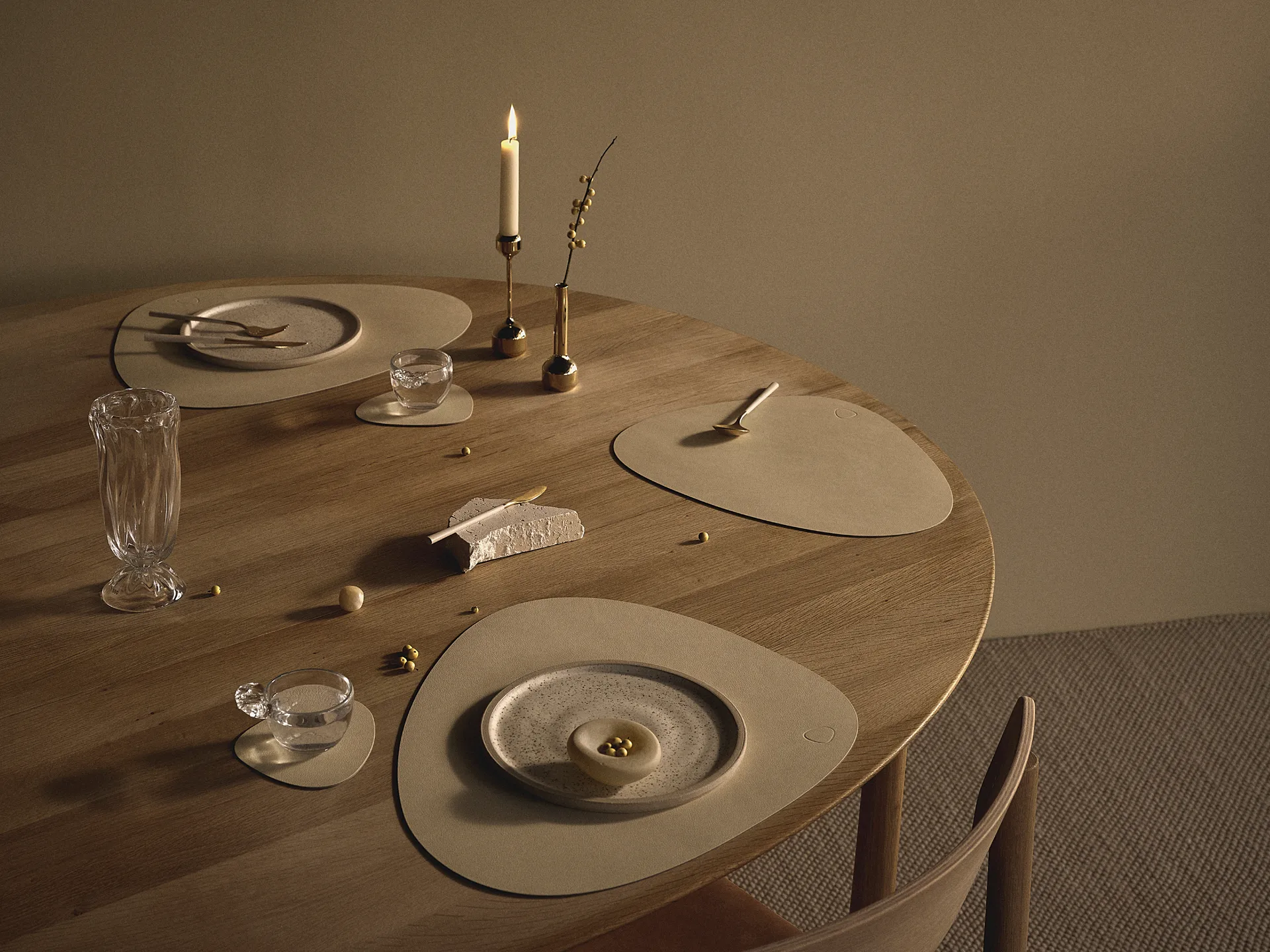 Set de table Nupo curve L, Vanilla LIND DNA