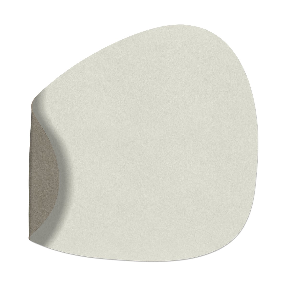 LIND DNA Set de table Nupo curve réversible L 1 pièce Linen-Flint grey