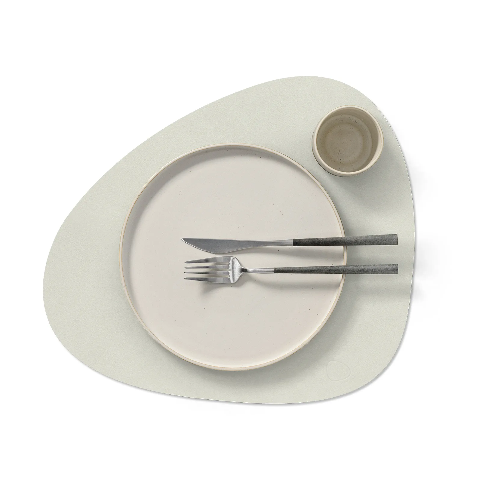 Set de table Nupo curve réversible L 1 pièce, Linen-Flint grey LIND DNA