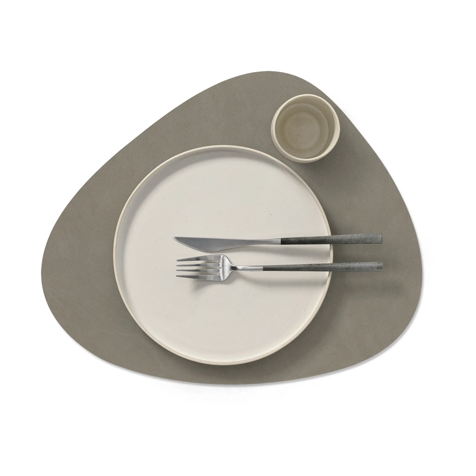 Set de table Nupo curve réversible L 1 pièce, Linen-Flint grey LIND DNA