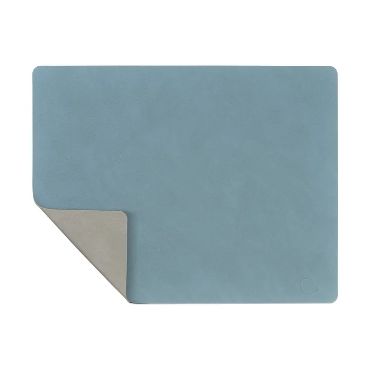 Set de table Nupo réversible square L 1 pièce - Bleu clair-gris clair, 45x35 cm - LIND DNA