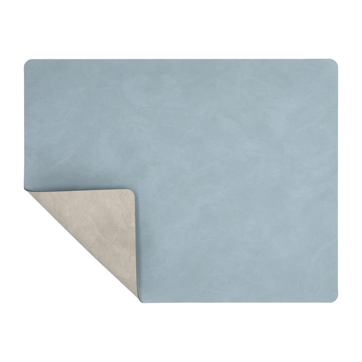 Set de table Nupo réversible square L 1 pièce - Bleu clair-gris clair - LIND DNA