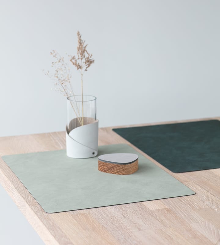 Set de Table Nupo réversible square L 1 pièce - Dark green-olive green - LIND DNA