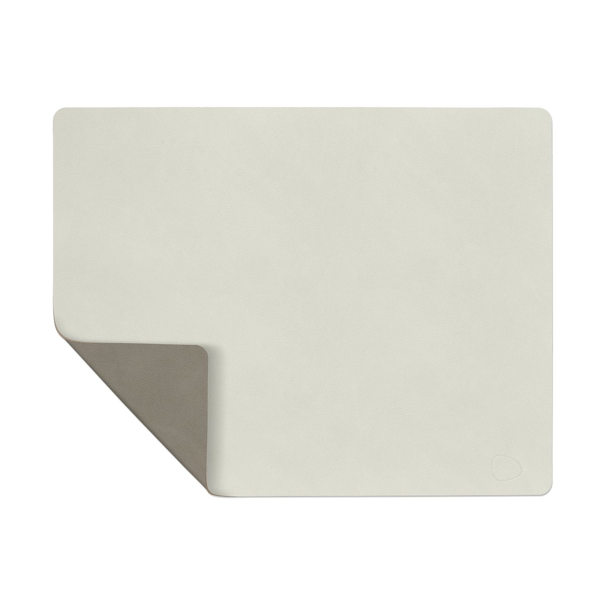 LIND DNA Set de table Nupo réversible square L 1 pièce Linen-Flint grey