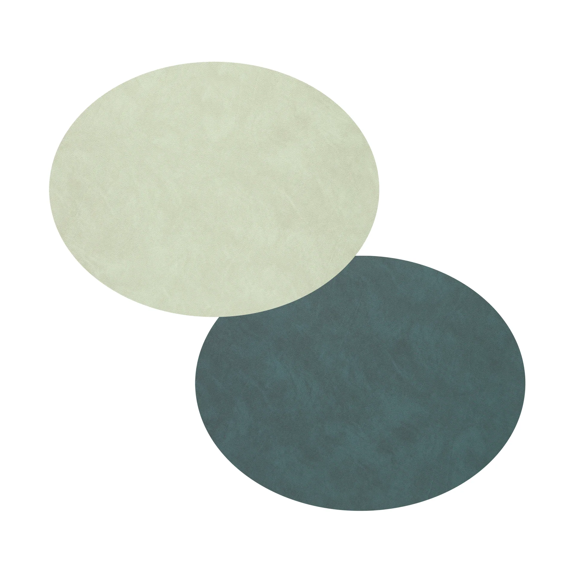 Set de table oval réversible Nupo S 1 pièce, Dark green-olive green LIND DNA