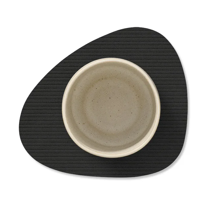 Sous-verre Corduroy curve, Black ink LIND DNA