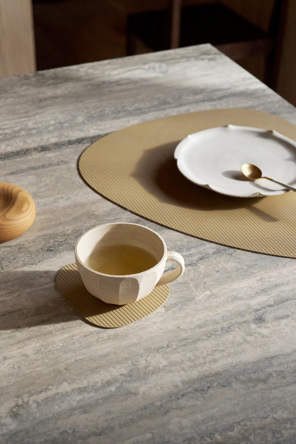 Sous-verre Corduroy curve, Khaki LIND DNA