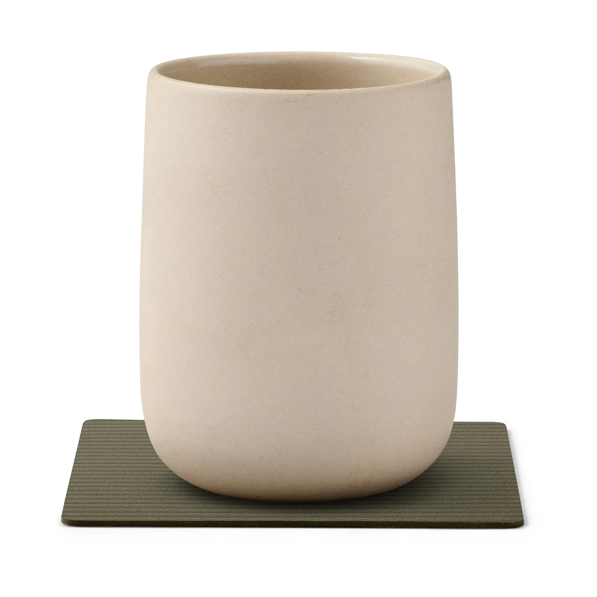 Sous-verre Corduroy square, Army Green LIND DNA