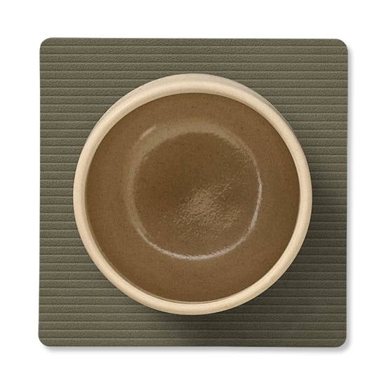 Sous-verre Corduroy square, Army Green LIND DNA