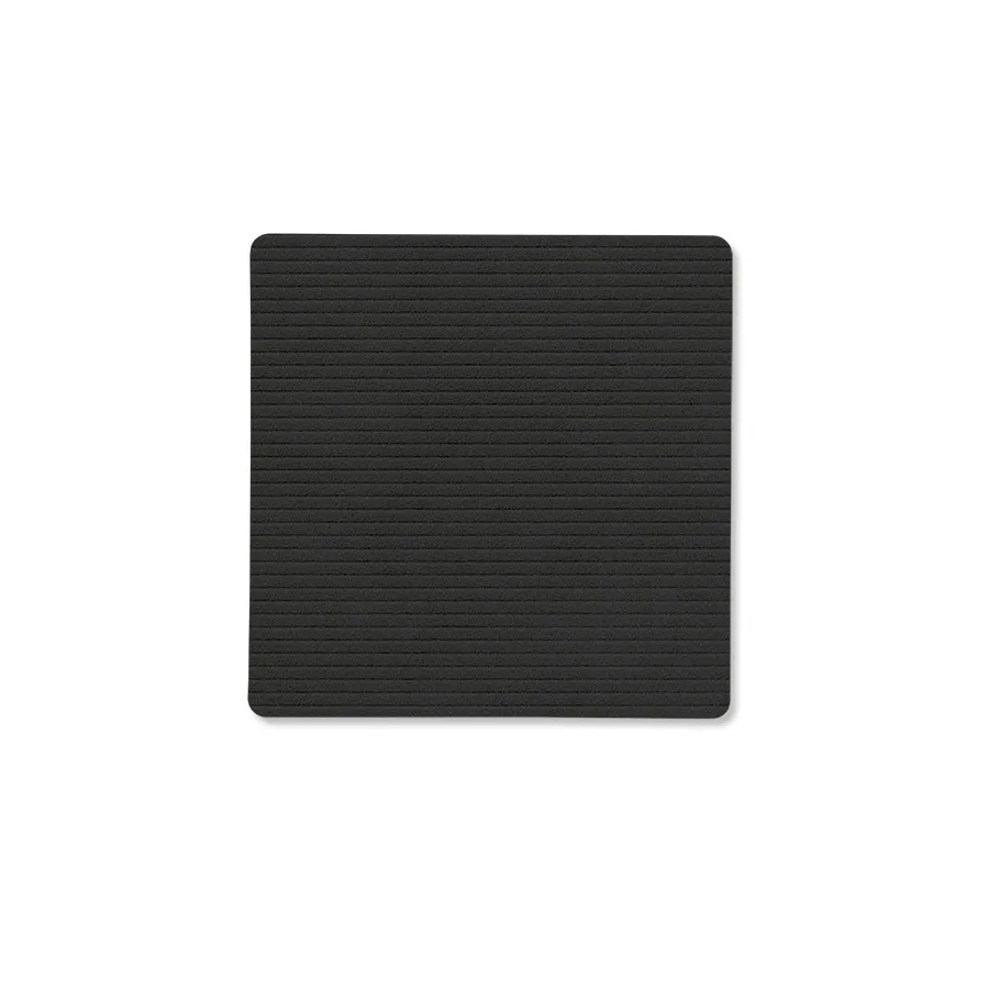 Sous-verre Corduroy square, Black ink LIND DNA