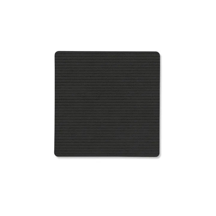 Sous-verre Corduroy square - Black ink - LIND DNA