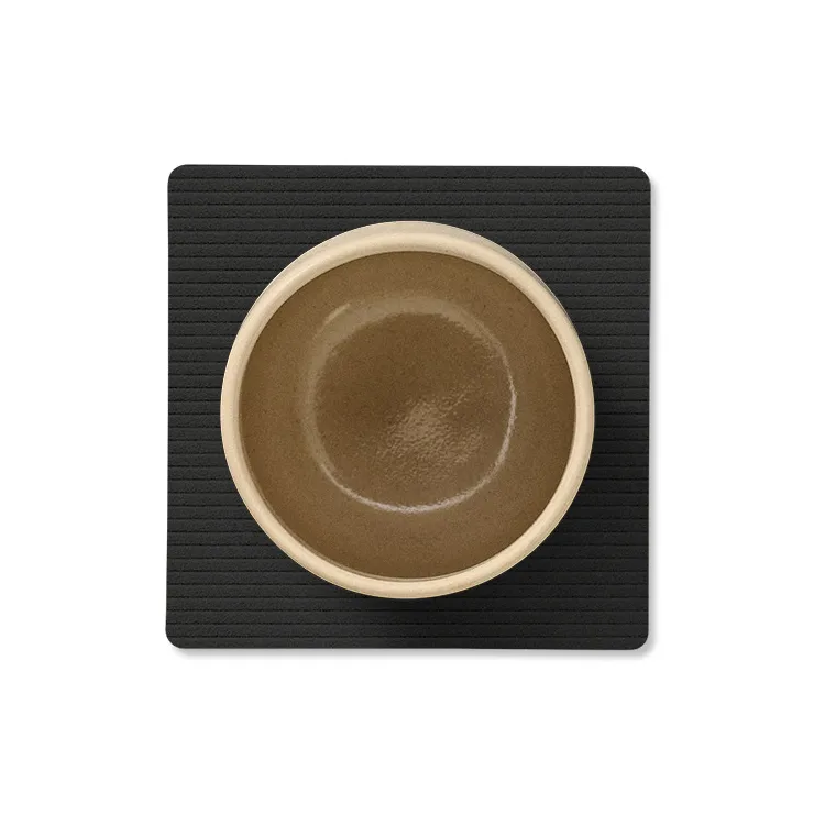 Sous-verre Corduroy square, Black ink LIND DNA