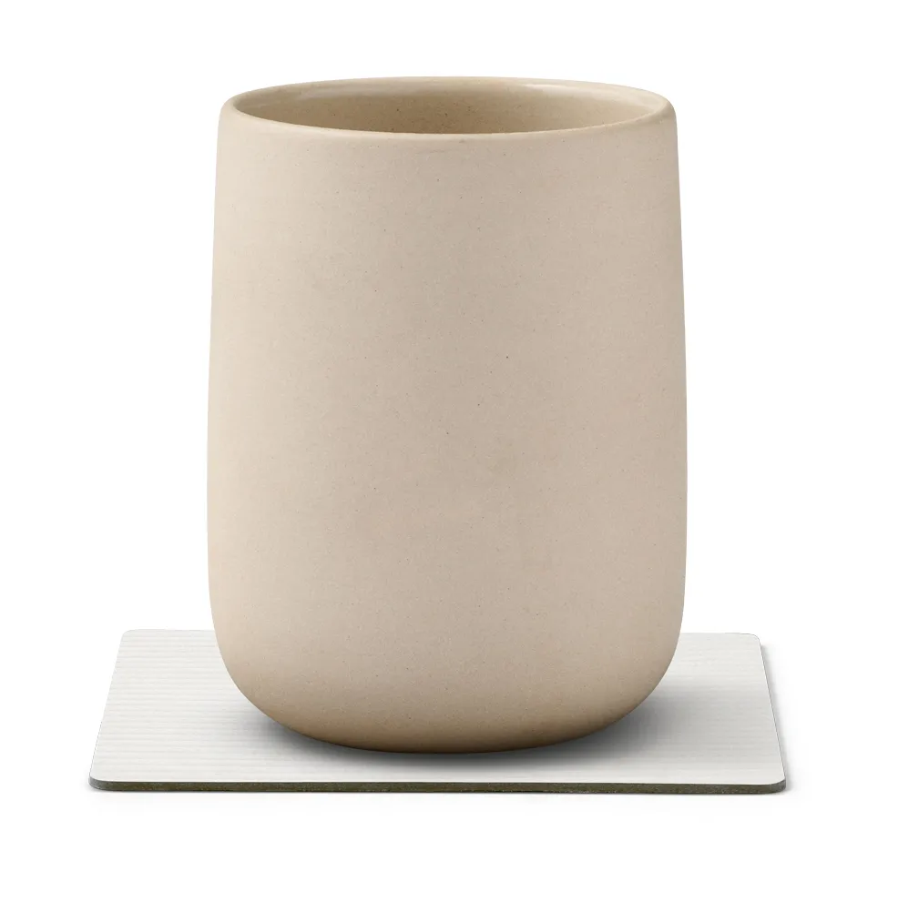 Sous-verre Corduroy square, Pure white LIND DNA