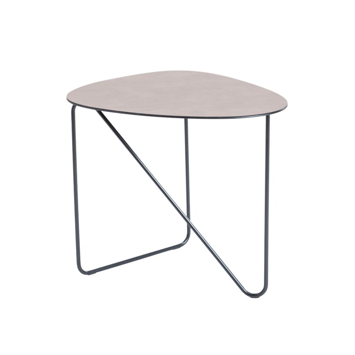 Table basse Curve - cuir warm grey, bull, m - LIND DNA