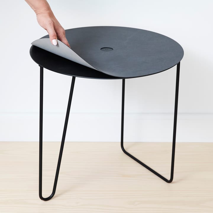 Table d'appoint TurnTable Nupo L, Anthracite-gris clair LIND DNA