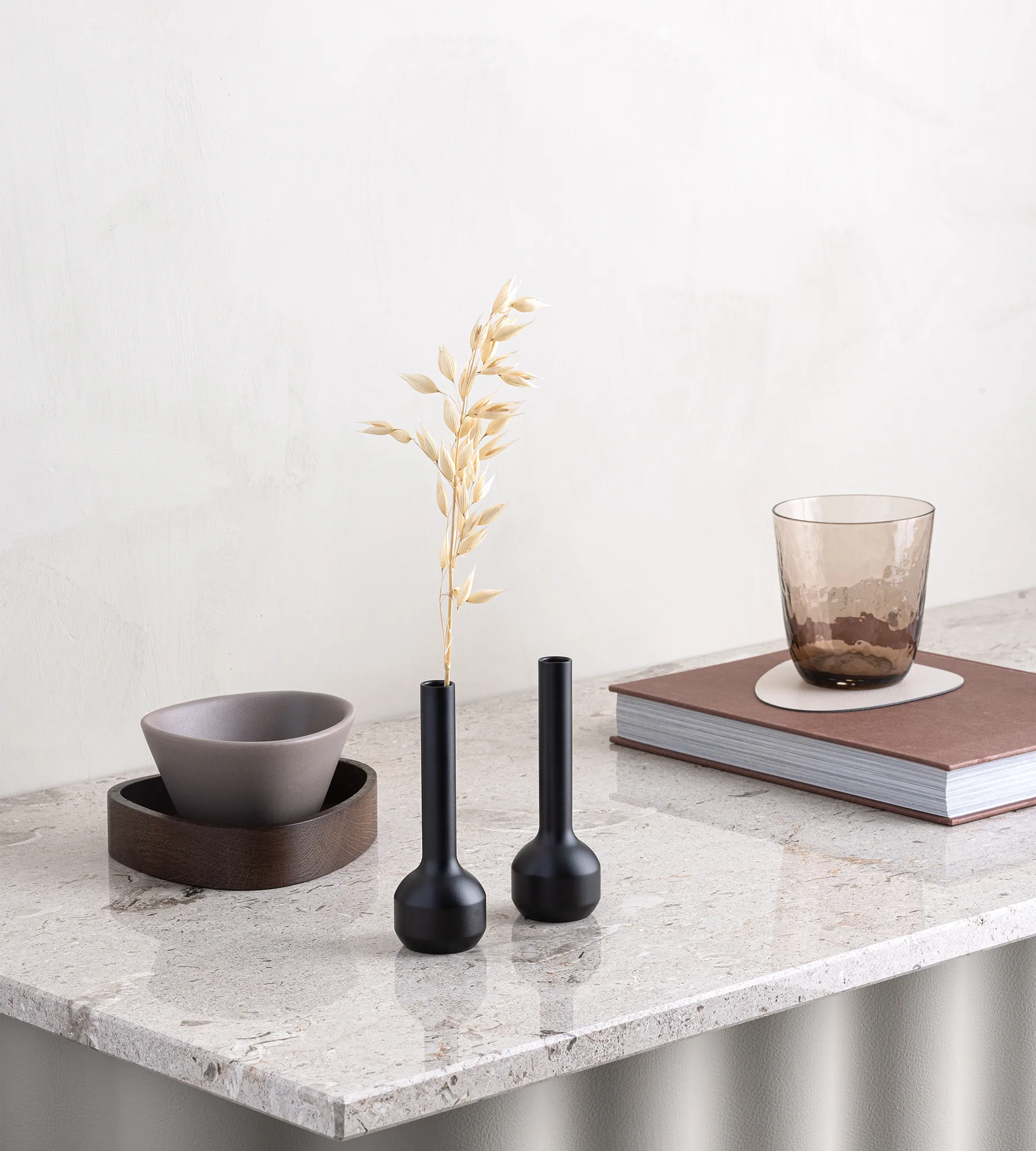 Vase Silhouette 120, Black steel LIND DNA