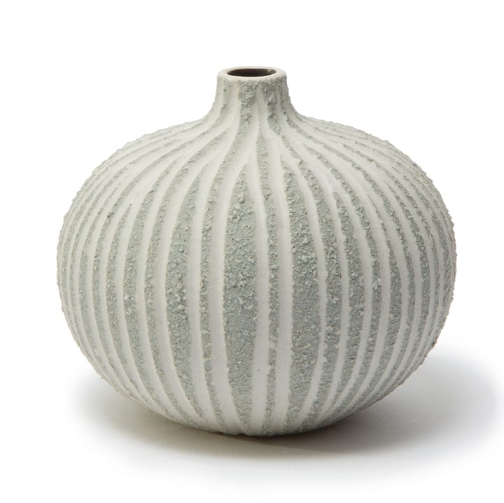 Vase Bari - Stonestripe light grey rough, M - Lindform