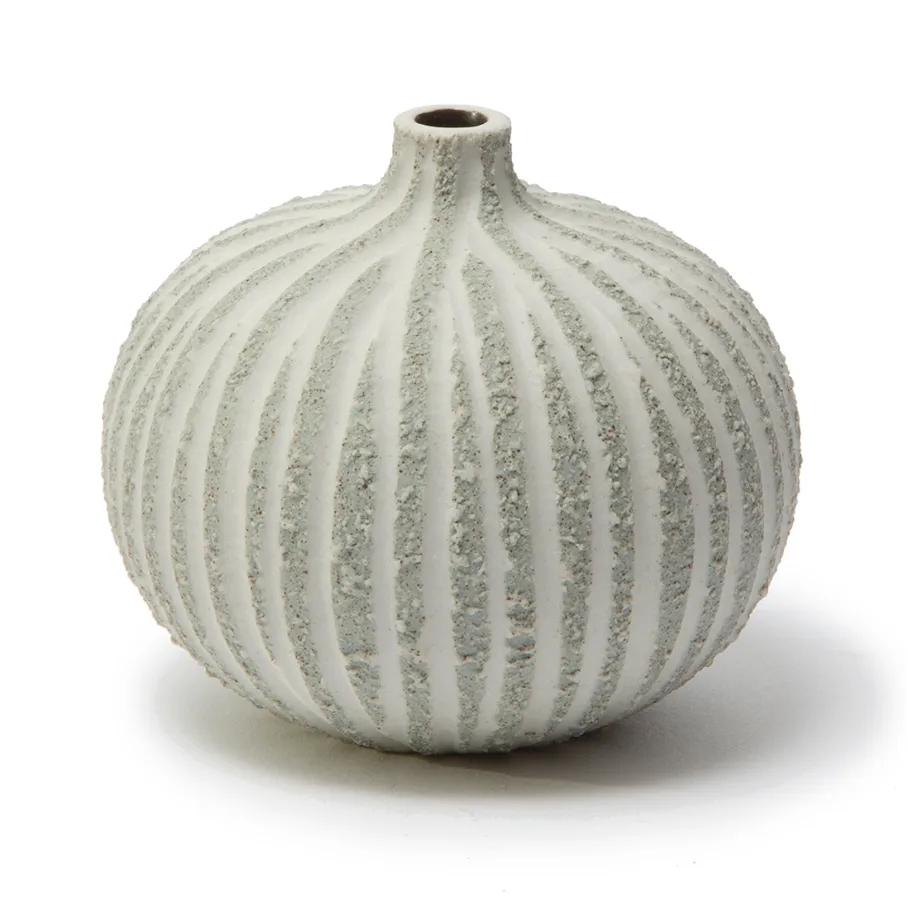 Vase Bari, Stonestripe light grey rough, S Lindform
