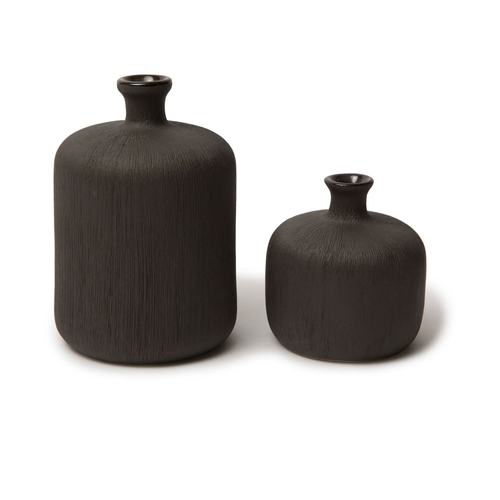 Vase Bottle, Black, medium Lindform