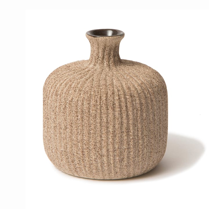 Vase Bottle - Sand medium stripe, small - Lindform